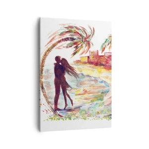 Lærredstryk - Billede på lærred - Romantisk ferie - 50x70 cm