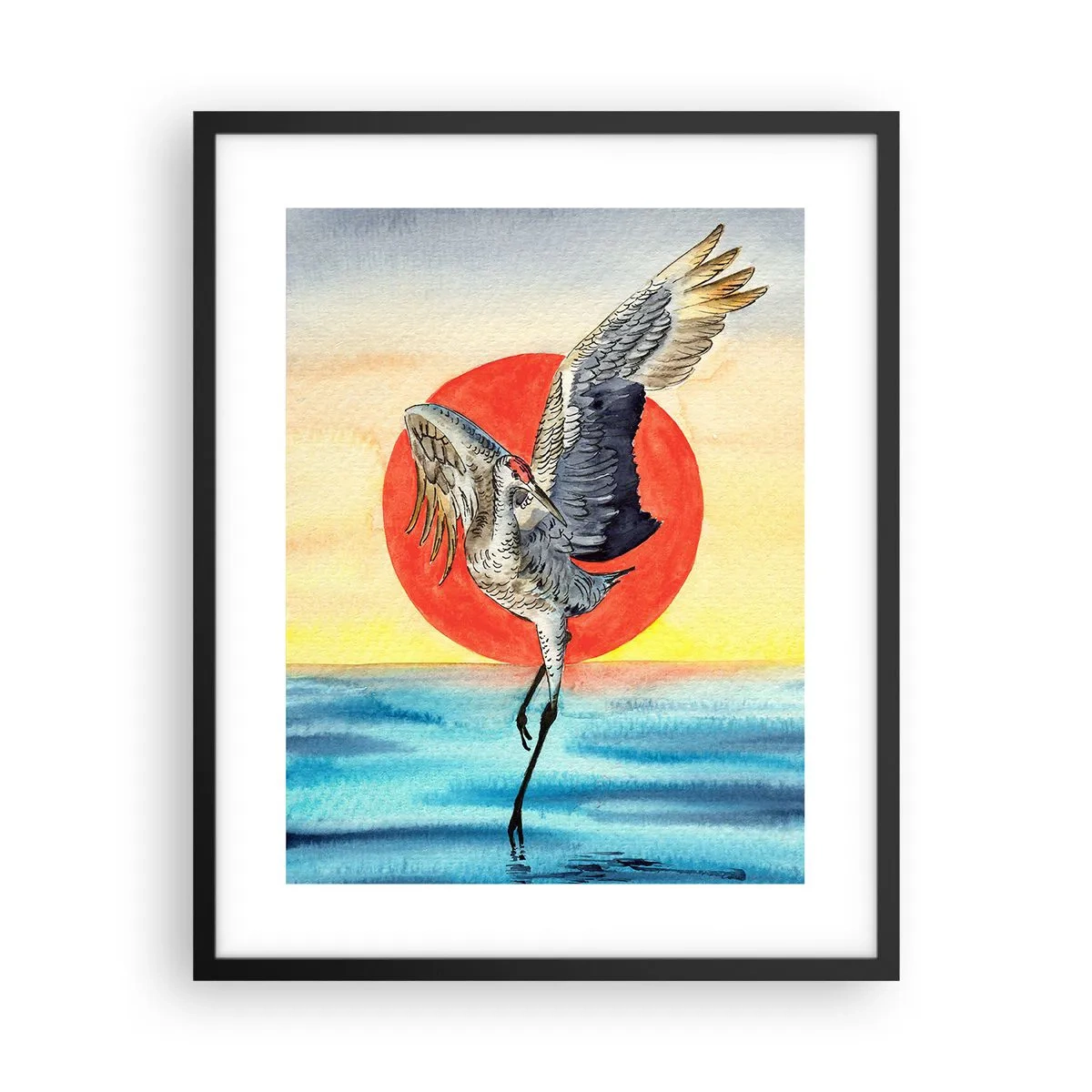 Plakat i sort ramme - Tid til at gå tilbage - 40x50 cm