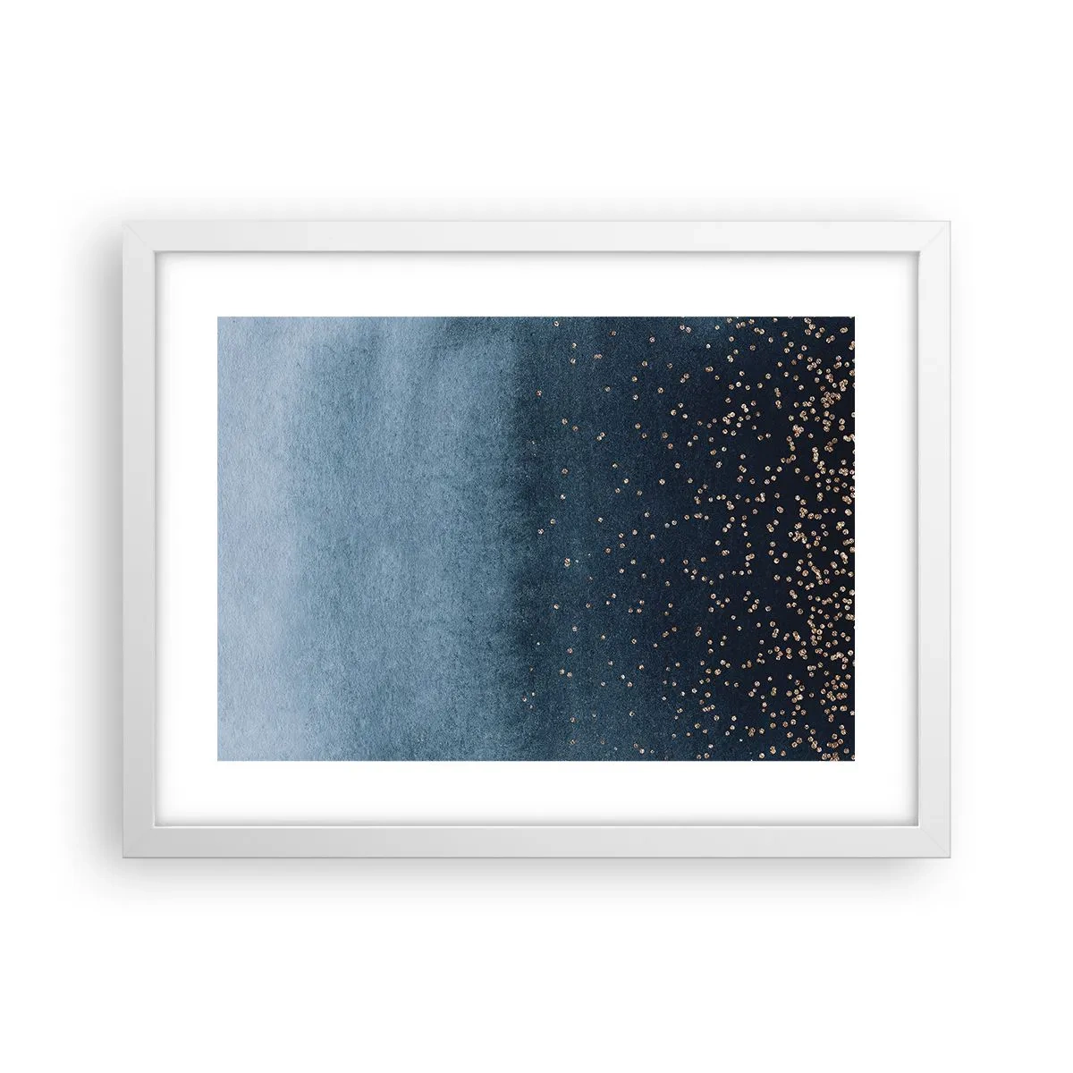 Plakat i hvid ramme - Sammensætning - blå faser - 40x30 cm