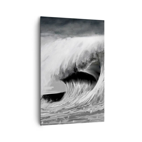 Lærredstryk - Billede på lærred - Havets vrede - 80x120 cm