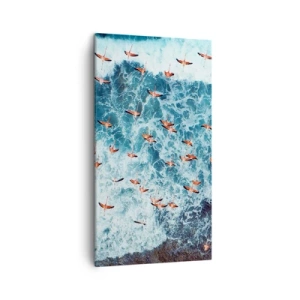 Lærredstryk - Billede på lærred - Parade ved havet - 45x80 cm