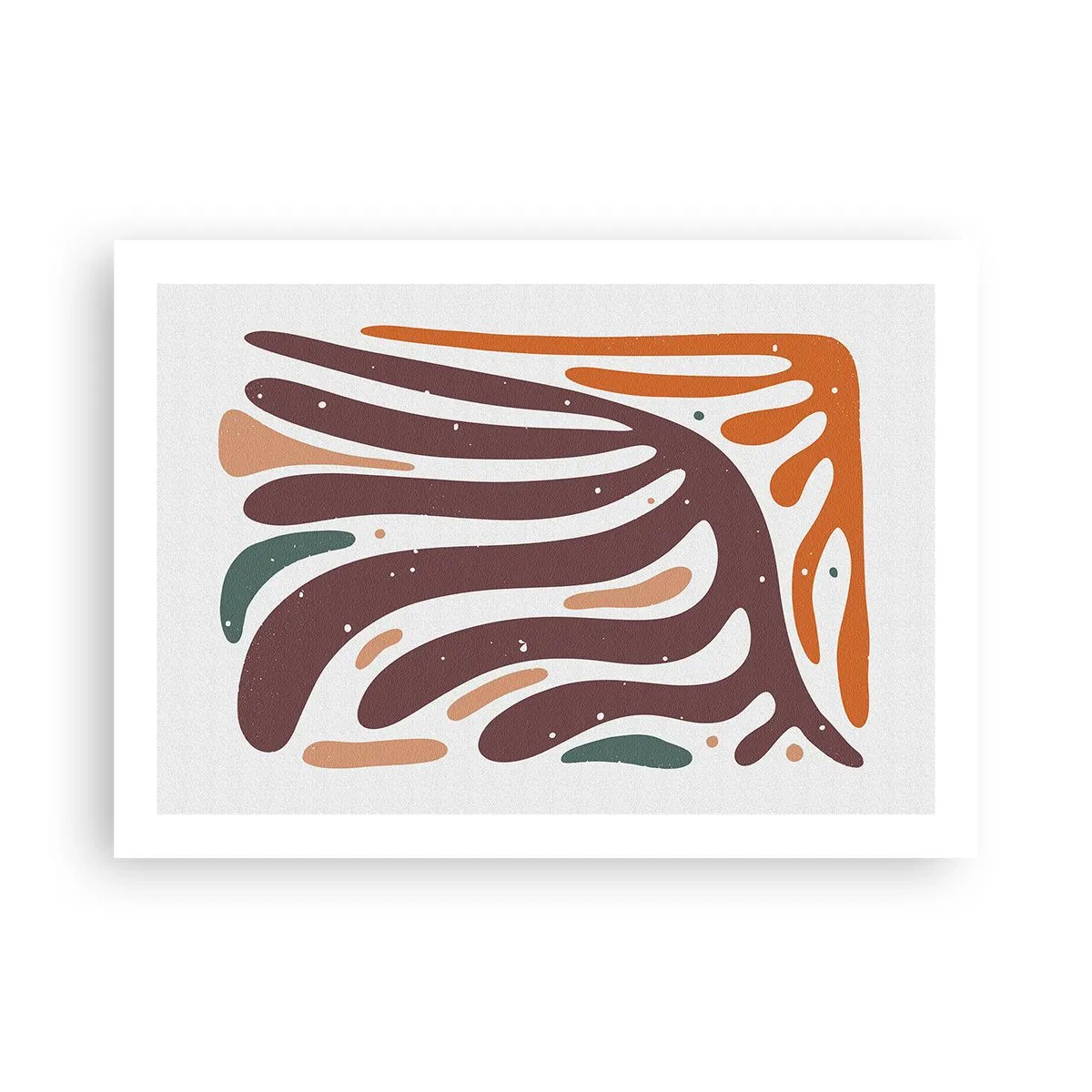 Plakat - Strålende organisk komposition - 70x50 cm