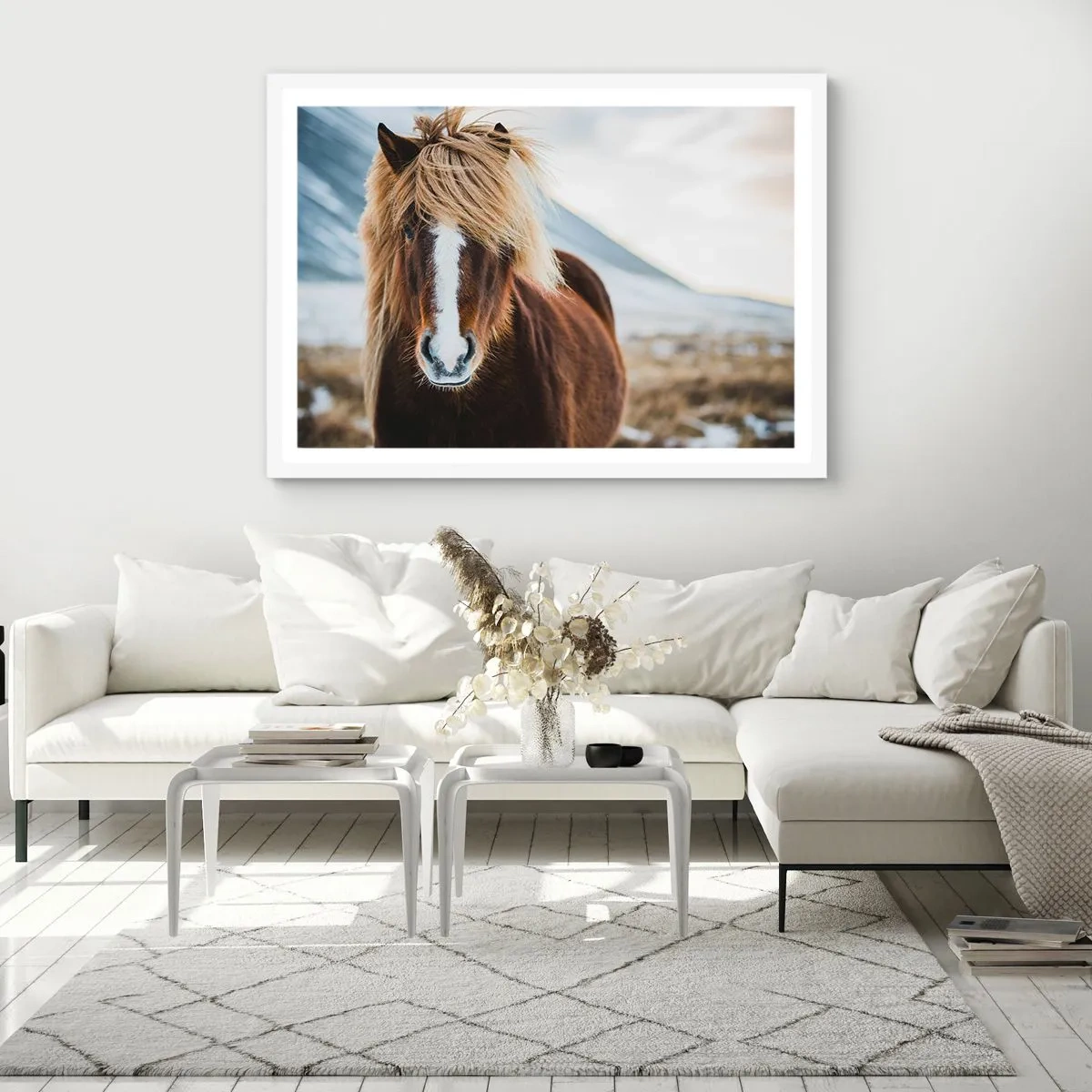 Plakat i hvid ramme - Kan du mærke friheden? - 100x70 cm