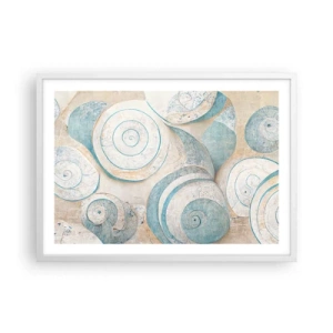 Plakat i hvid ramme - Hvad gemmer skallen på? - 70x50 cm