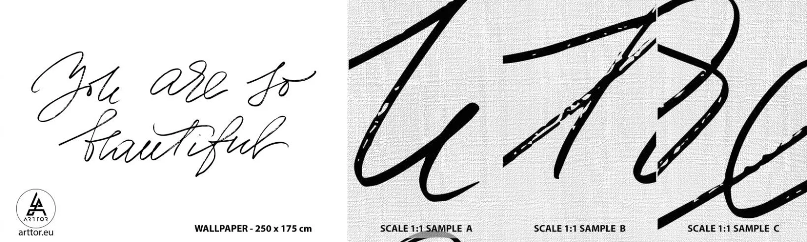 Prøve Fototapet Premium Canvas - Virkelig, tro... - Typografi, Bekræftelse, Maxim - 100x30 cm