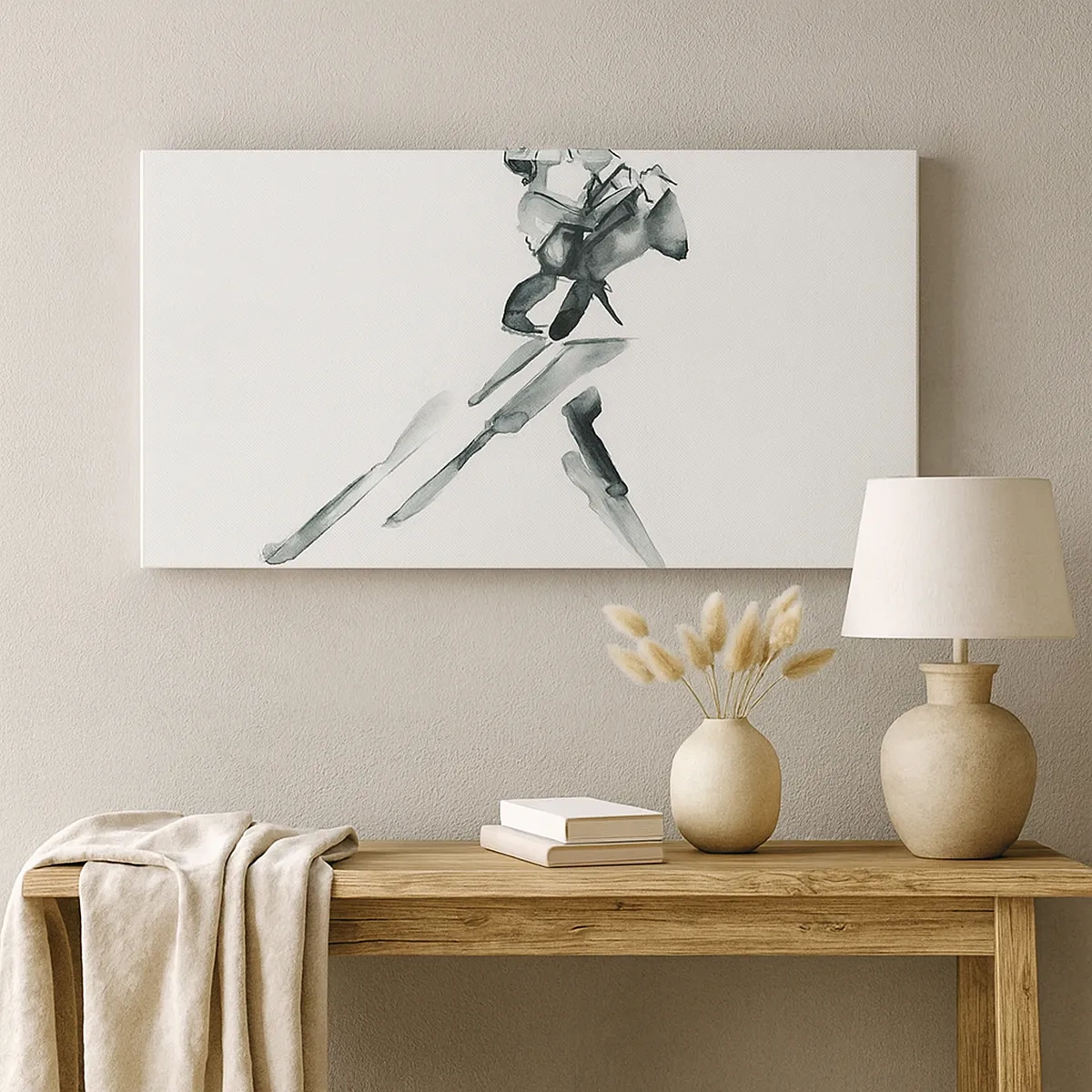 Lærredstryk - Billede på lærred - I én rytme - 30x30 cm