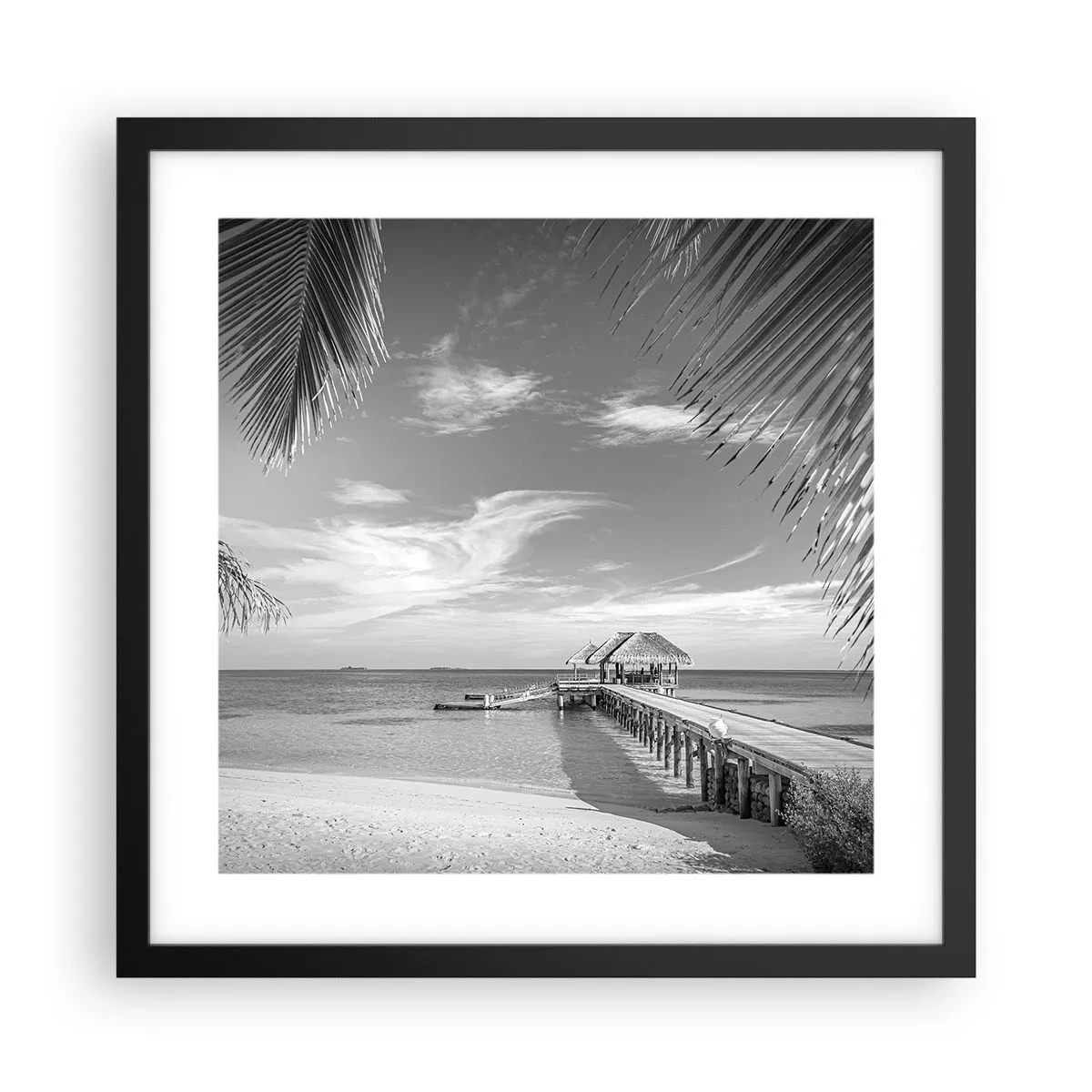 Plakat i sort ramme - Et minde eller en drøm? - 40x40 cm