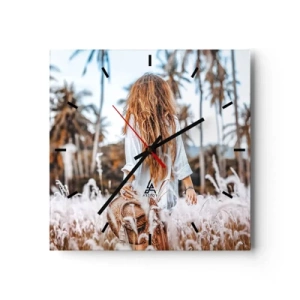 Vægur, Uret - Født af græsdun - 30x30 cm