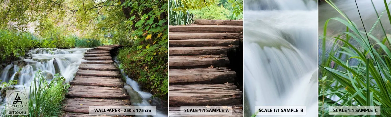 Fototapet Prøve Standard Eco - Overhovedet ikke stille vand - Landskab, Kroatien, Natur - 100x30 cm