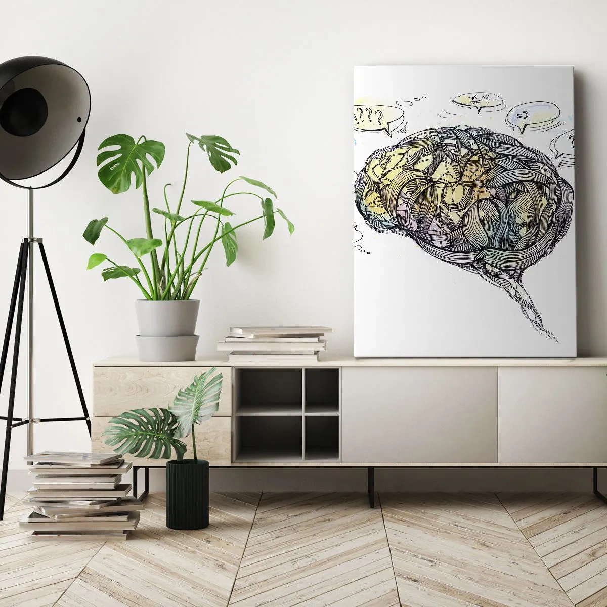 Lærredstryk - Billede på lærred - Mennesket - den store gåde - 45x80 cm