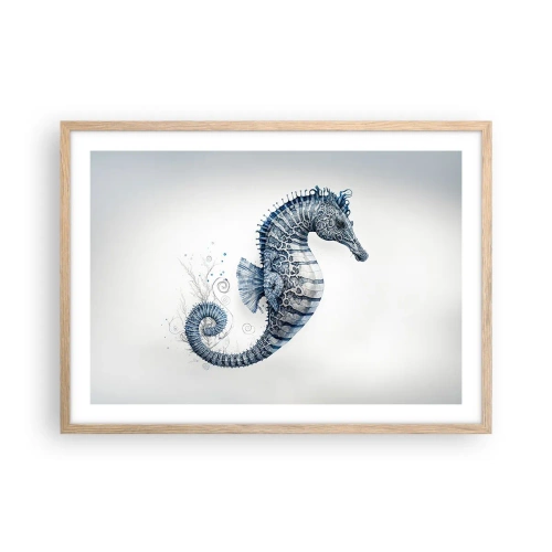 Plakat i ramme af lyst egetræ - En subtil vittighed fra naturen - 70x50 cm