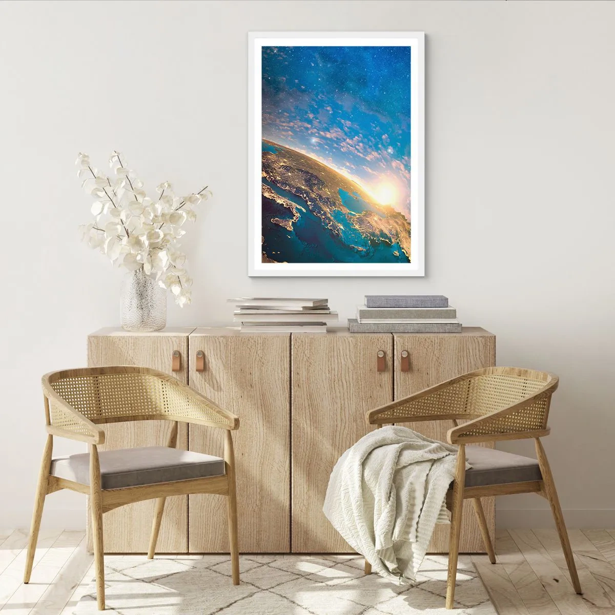 Plakat i hvid ramme - Lad os se på hinanden på afstand - 30x40 cm