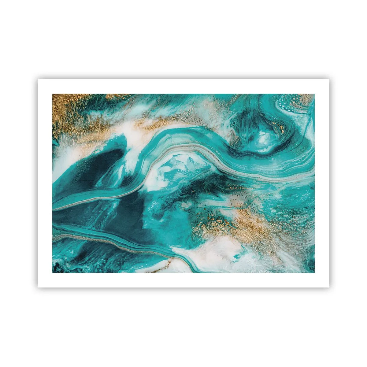 Plakat - Flod af guld - 70x50 cm