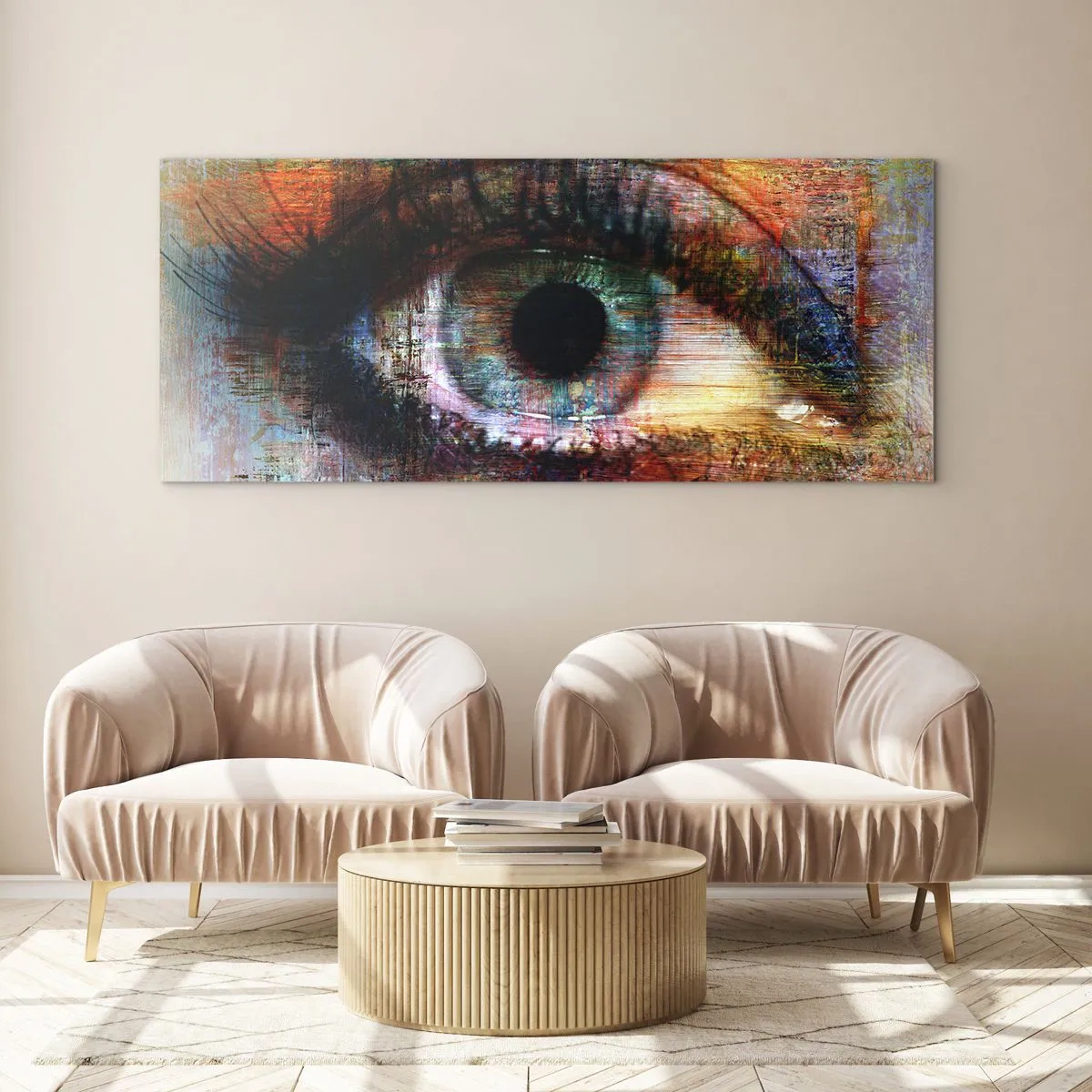 Billede på glas - Du kan se ind i sjælen - 140x50 cm