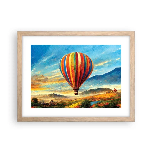 Plakat i ramme af lyst egetræ - I stilhed kan du se mere - 40x30 cm