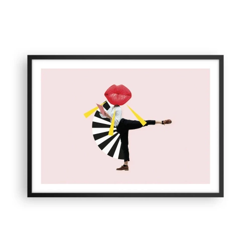 Plakat i sort ramme - Surrealistisk popkunst - 70x50 cm