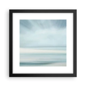 Plakat i sort ramme - Fred hele vejen til horisonten - 30x30 cm