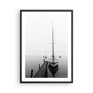 Plakat i sort ramme - Klar til at gå - 50x70cm - Klar til afgang - Moderne vægdekoration til stue og soveværelse ARTTOR