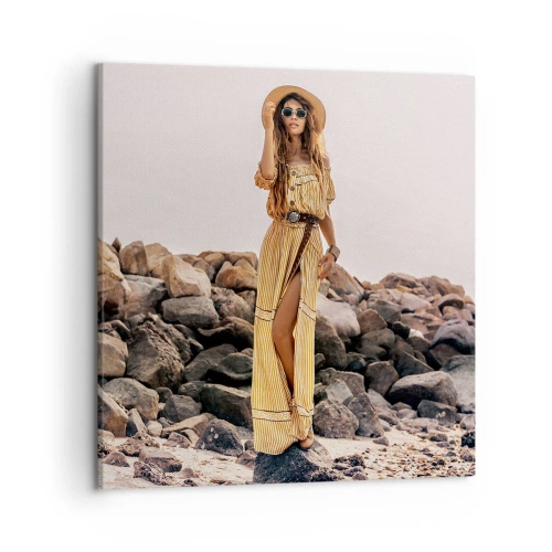 Lærredstryk - Billede på lærred - Magien ved sten - 50x50 cm