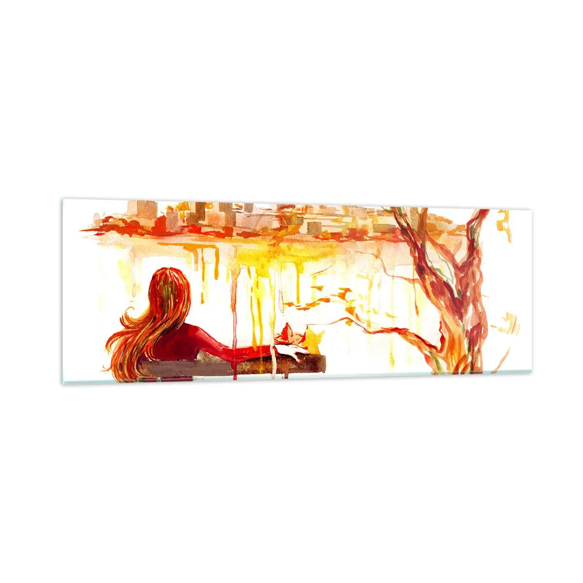 Billede på glas - Et øjeblik til eftertanke - 90x30 cm