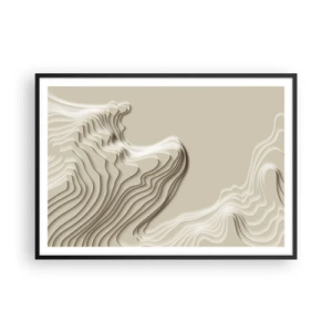 Plakat i sort ramme - Kunstens topografi - 100x70 cm