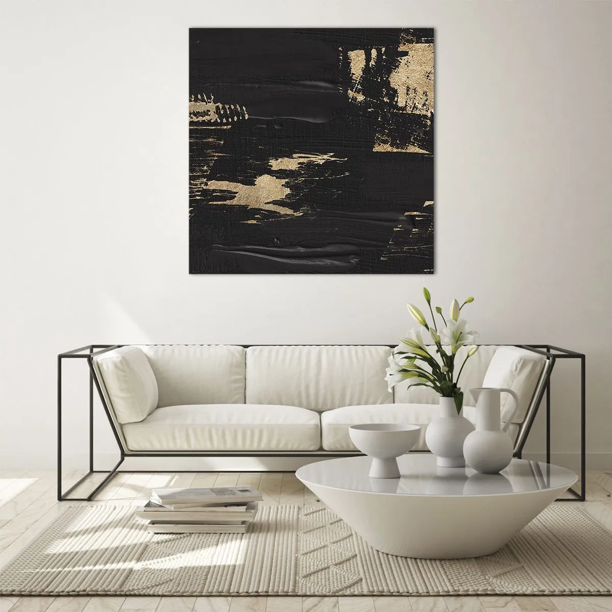 Billede på glas - Et spor af berøring - 50x50 cm