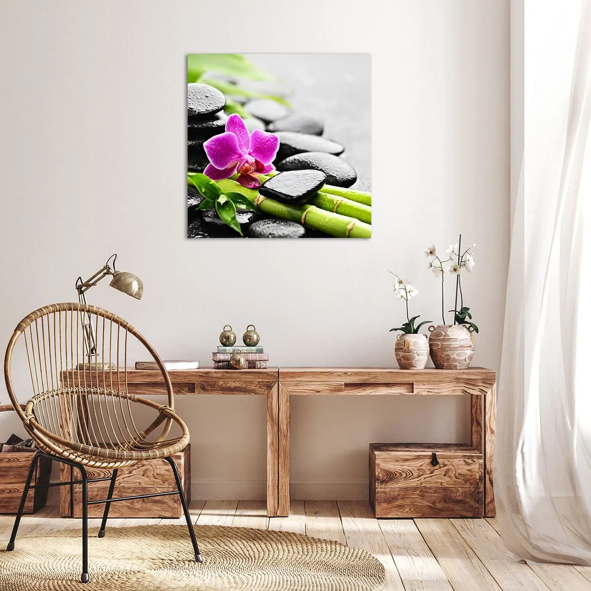 Lærredstryk - Billede på lærred - I en fredelig balance - 50x50 cm