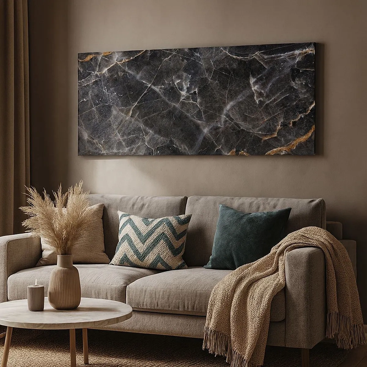 Lærredstryk - Billede på lærred - En stens indre liv - 100x40 cm