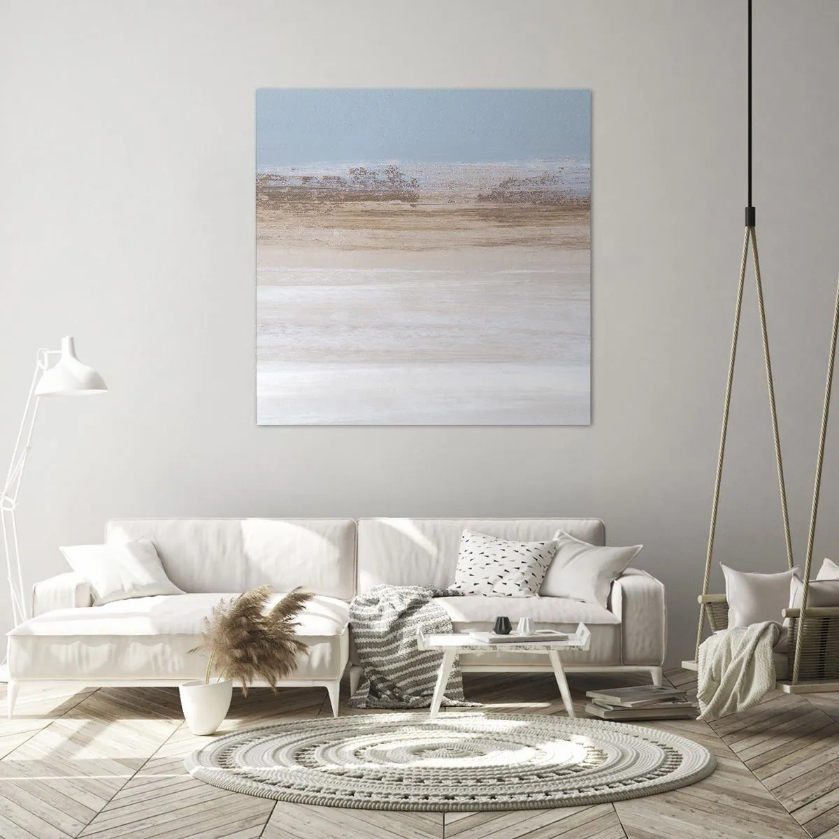 Lærredstryk - Billede på lærred - Tvetydigt landskab - 50x50 cm