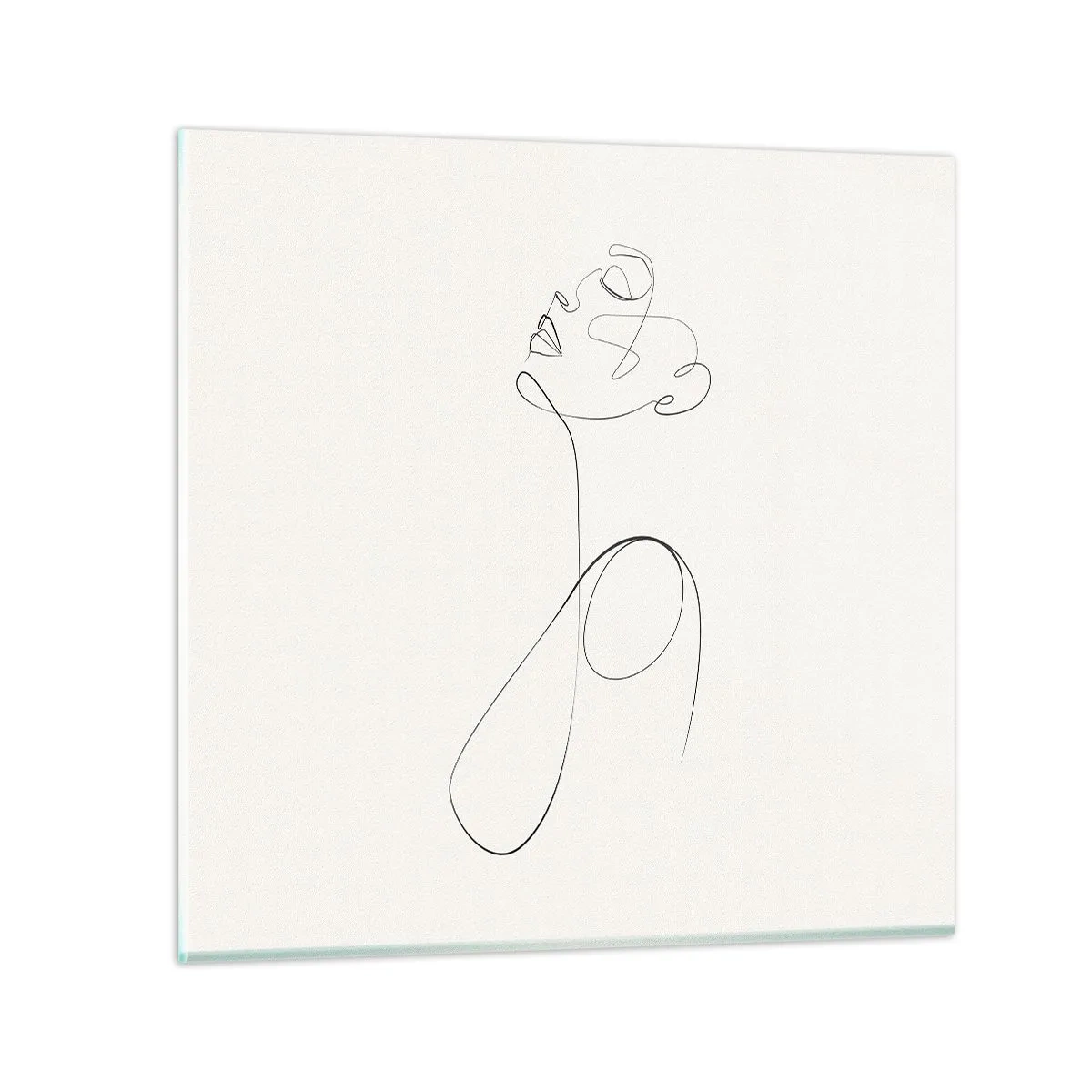 Billede på glas - Sløjfet i drømme - 50x50 cm