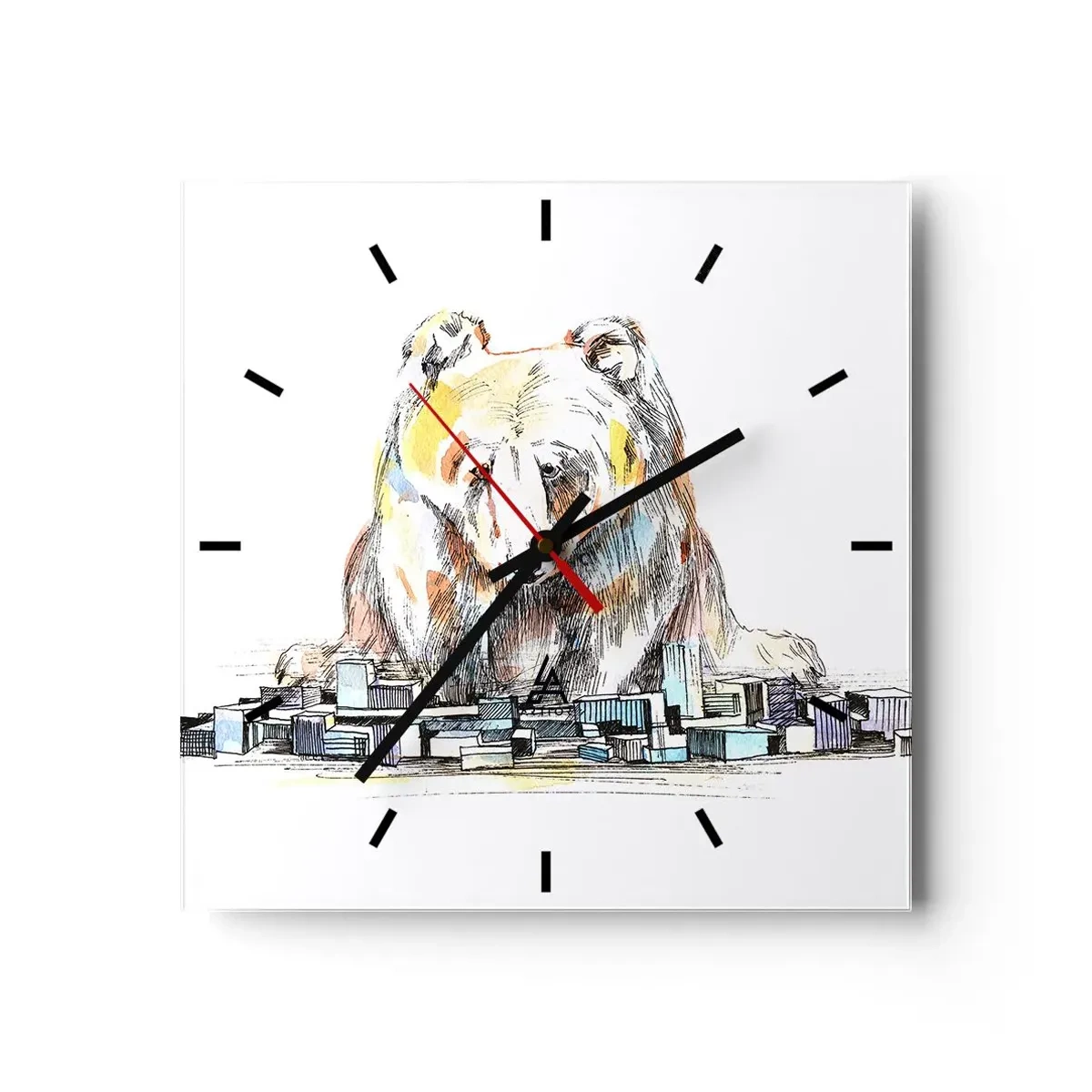 Vægur, Uret - Hvordan kan man leve på den måde? - 40x40 cm