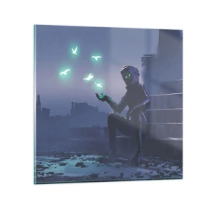 Billede på glas - Livet vil vende tilbage - 50x50 cm