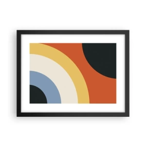 Plakat i sort ramme - Over for hinanden - 40x30 cm