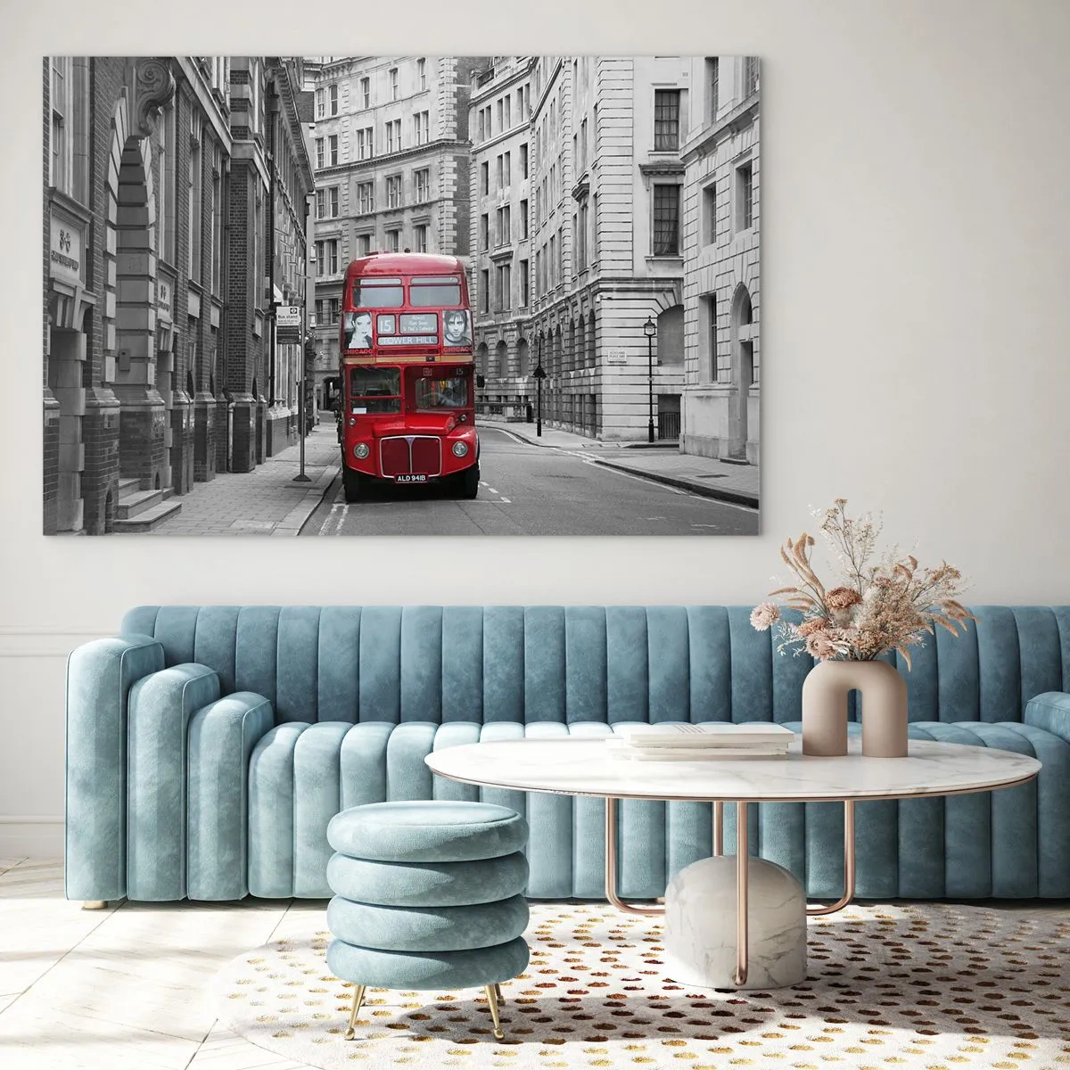 Billede på glas - Hverdagen behøver ikke at være grå - 120x80 cm