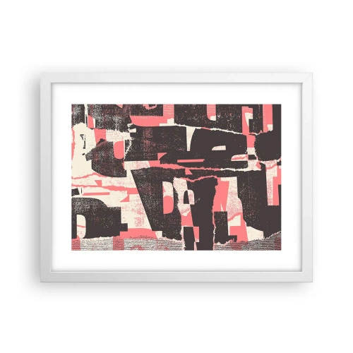 Plakat i hvid ramme - Al trængsel og travlhed - 40x30 cm