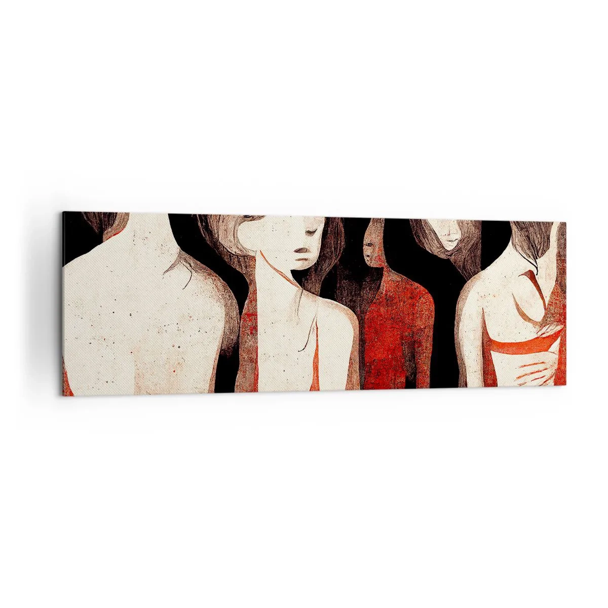 Lærredstryk - Billede på lærred - Mørkets madonnaer - 160x50 cm