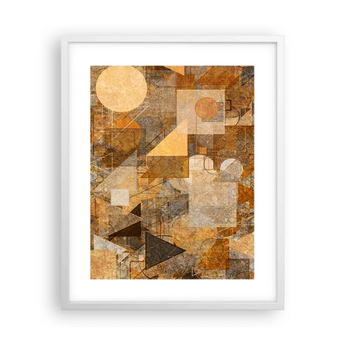 Plakat i hvid ramme - Kubistisk bronzeundersøgelse - 40x50 cm