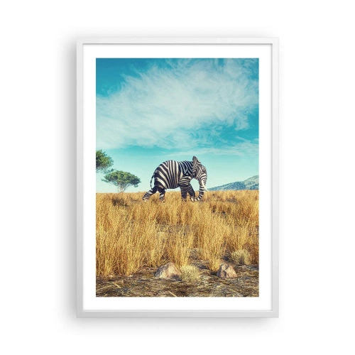 Plakat i hvid ramme - Grå er ikke længere på mode - 50x70 cm