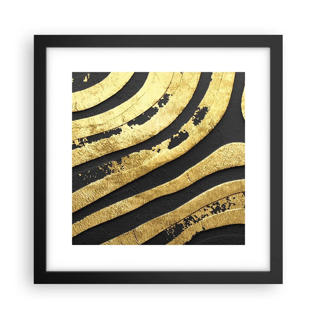 Plakat i sort ramme - Alt flyder - 30x30 cm