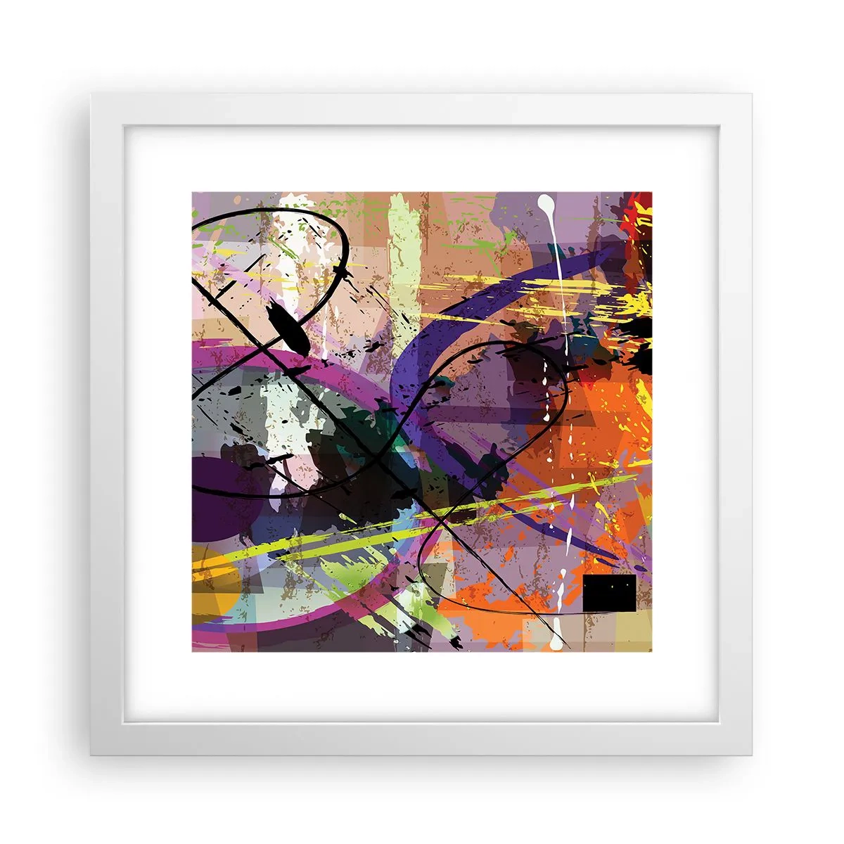 Plakat i hvid ramme - Kan være lige eller rundt - 30x30 cm