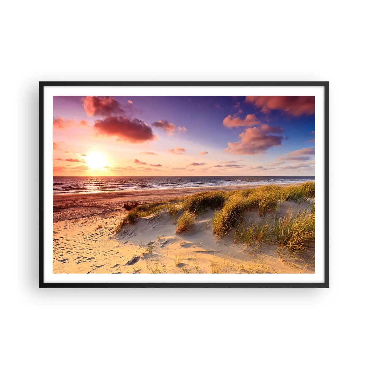 Plakat i sort ramme - Luften dufter allerede af sommer - 100x70 cm