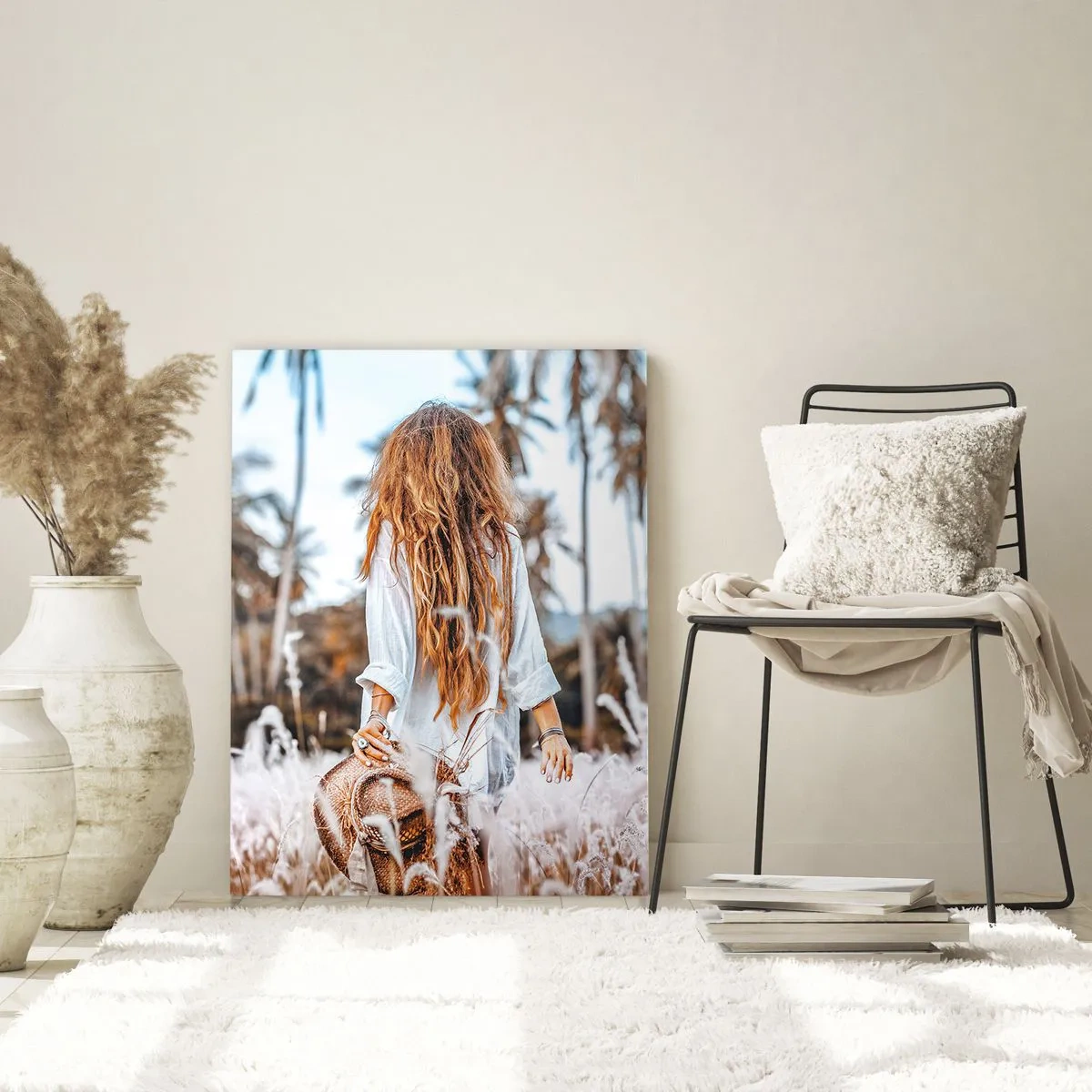 Billede på glas - Født af græsdun - 80x120 cm