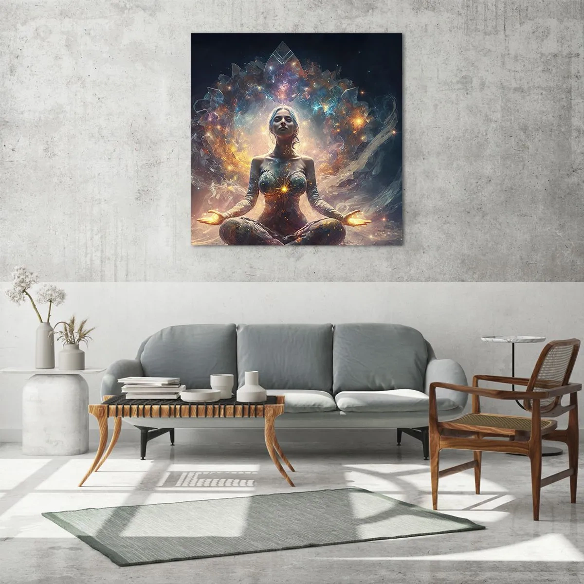 Billede på glas - Flow af god energi - 40x40 cm