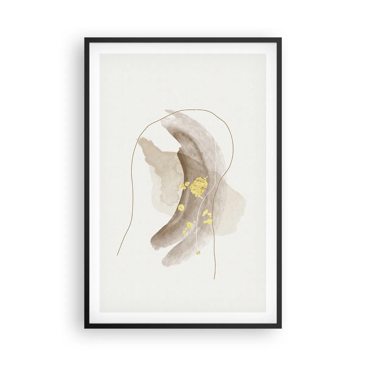 Plakat i sort ramme - Mødt i rummet - 61x91 cm