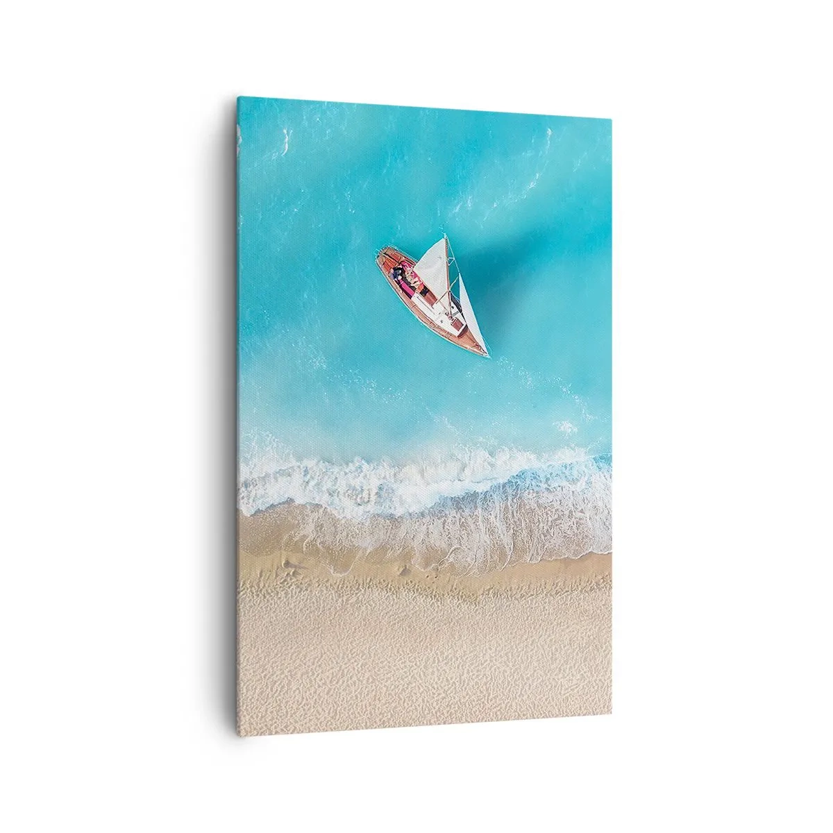 Lærredstryk - Billede på lærred - På grænsen mellem blå og guld - 80x120 cm