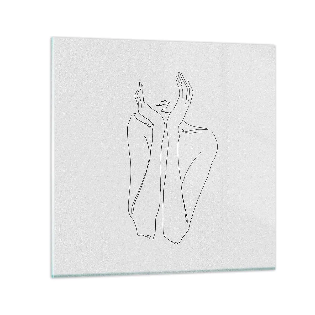 Billede på glas - Hvad piger drømmer om - 40x40 cm