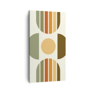 Lærredstryk - Billede på lærred - I jordfarver - 45x80 cm