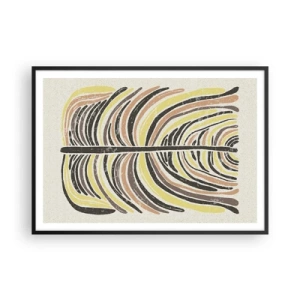 Plakat i sort ramme - Levende abstraktion - 100x70 cm