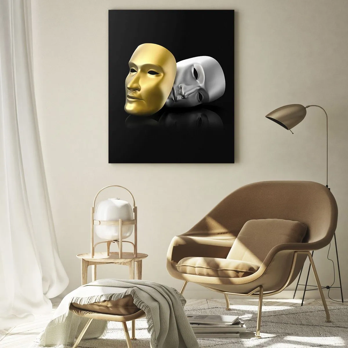 Billede på glas - Livet er teater - 50x70 cm