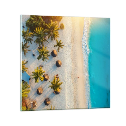 Billede på glas - Velkommen til paradis - 30x30 cm